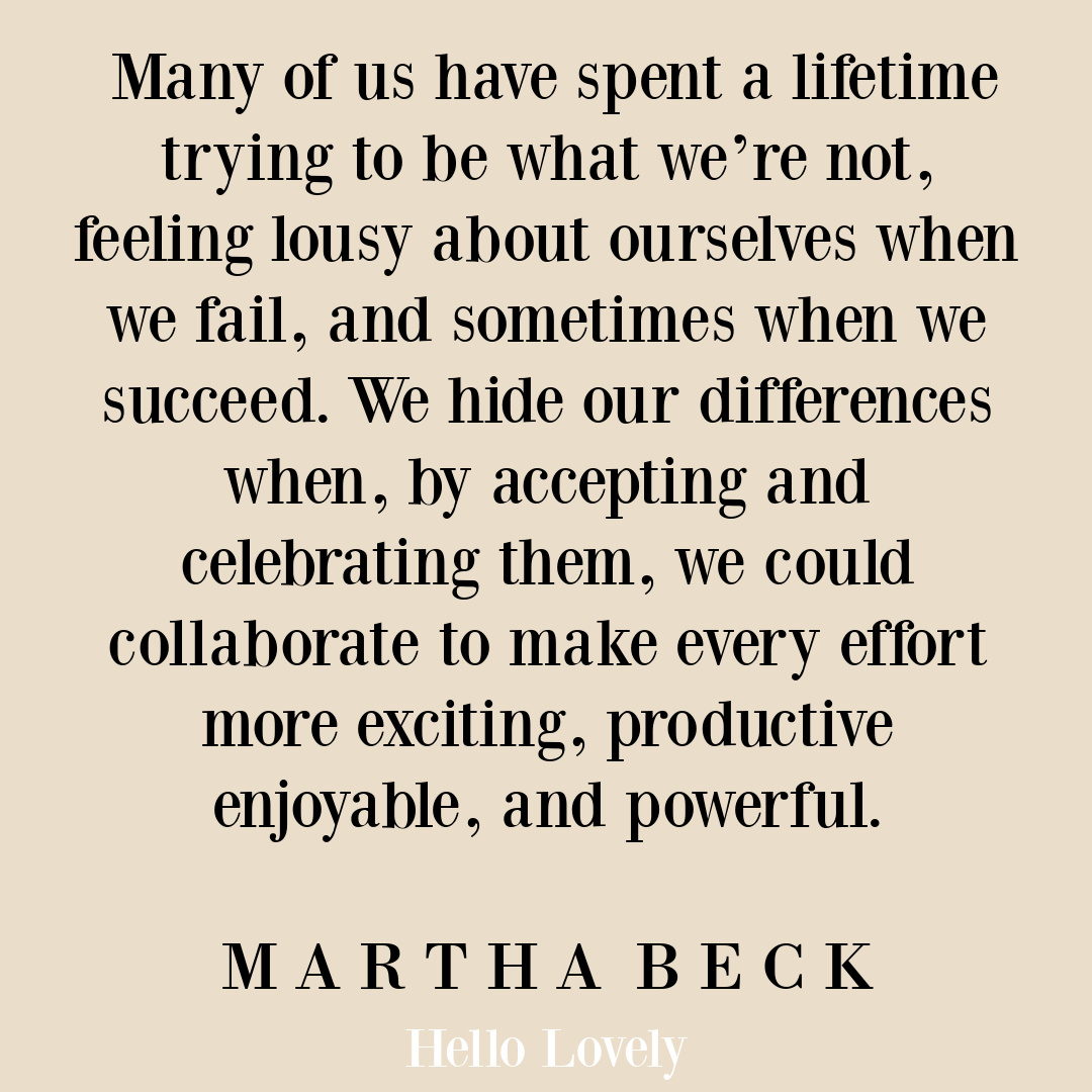 Martha Beck quote about struggle and relationships on Hello Lovely Studio.