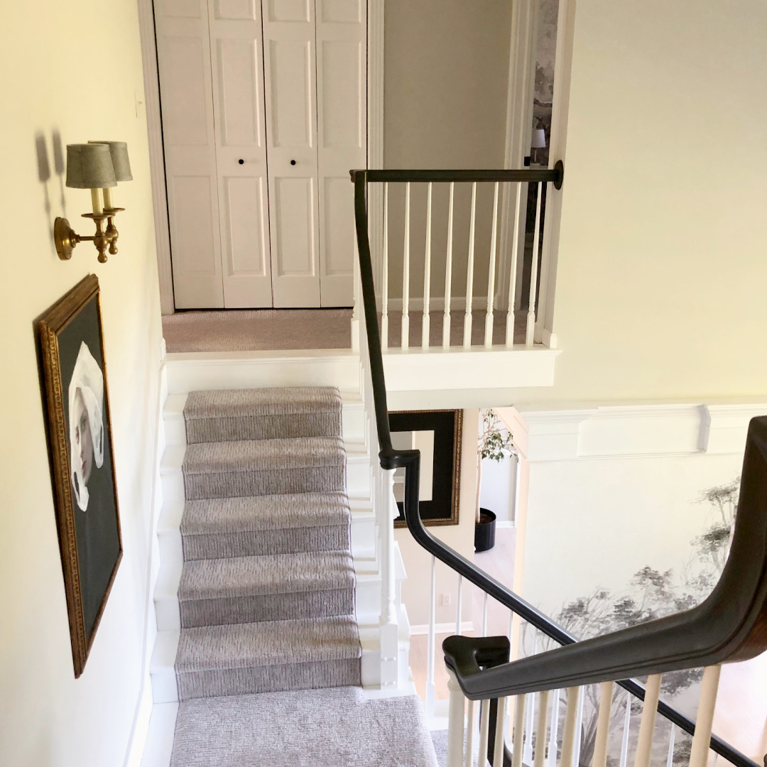 Hello Lovely's Georgian home with split staircase and traditional architecture.