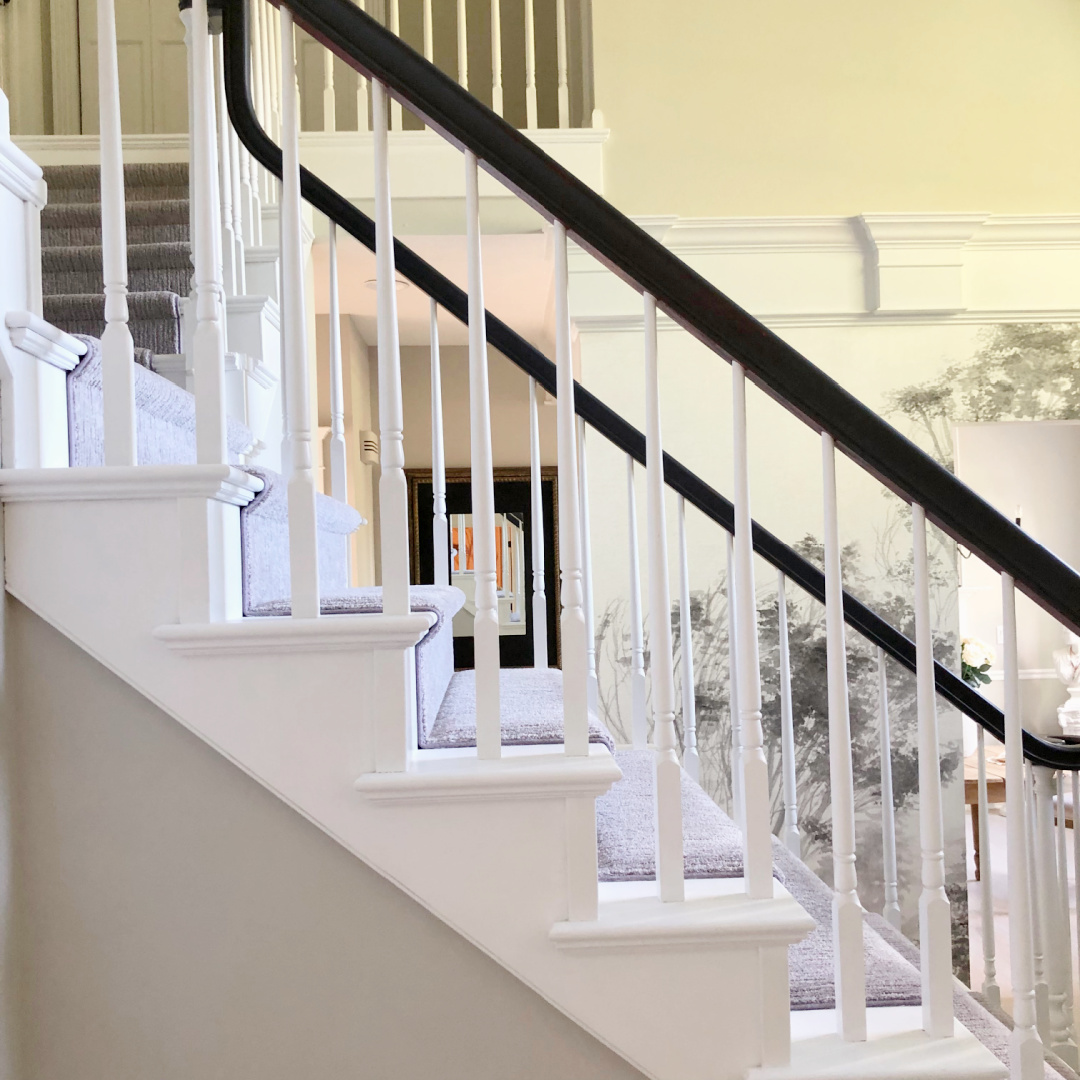 Hello Lovely's staircase at the DIY renovated Georgian home.