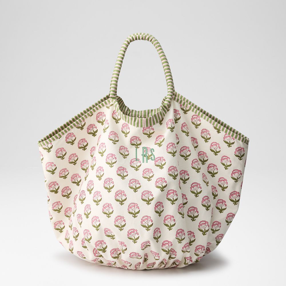 Mark & Graham Block Print Oversized Canvas Tote Bag on Hello Lovely.