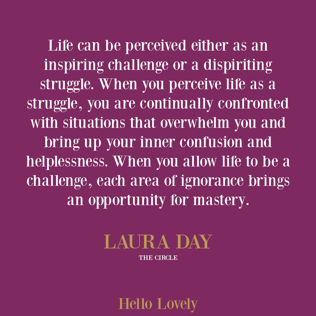 Laura Day intuition quote from THE CIRCLE on Hello Lovely Studio.