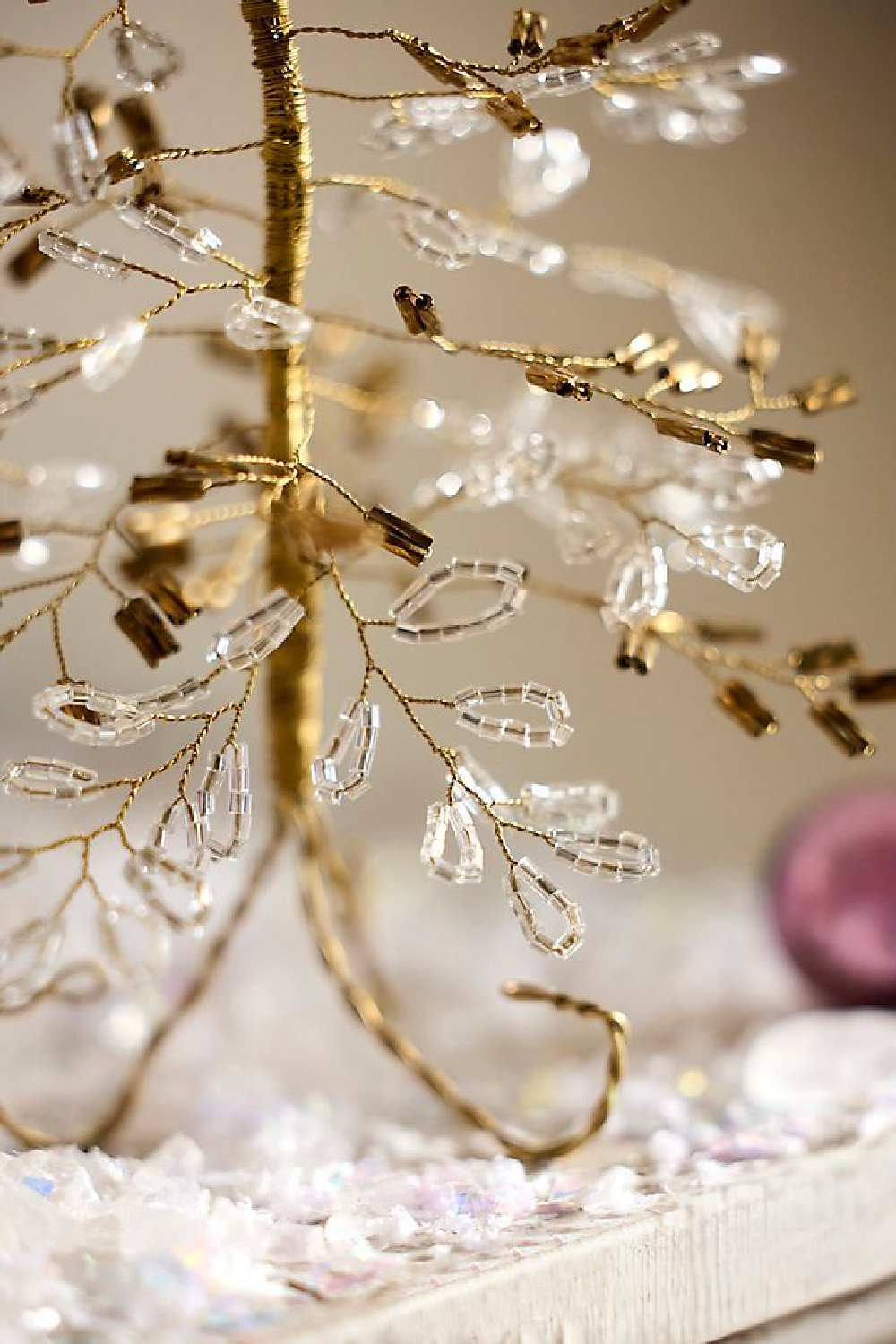 Mini beaded Christmas tree - Terrain. #holidaydecor