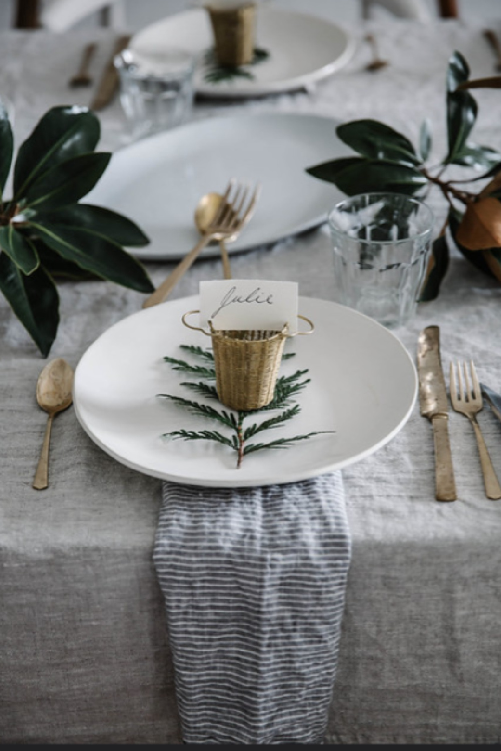 Beth Kirby (Local Milk) designed holiday placesetting.