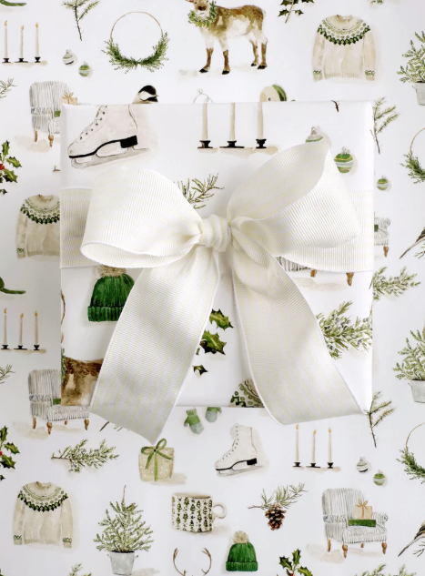Emily Lex - evergreen gift wrapping paper. #giftwrap #holidaygiftwrap