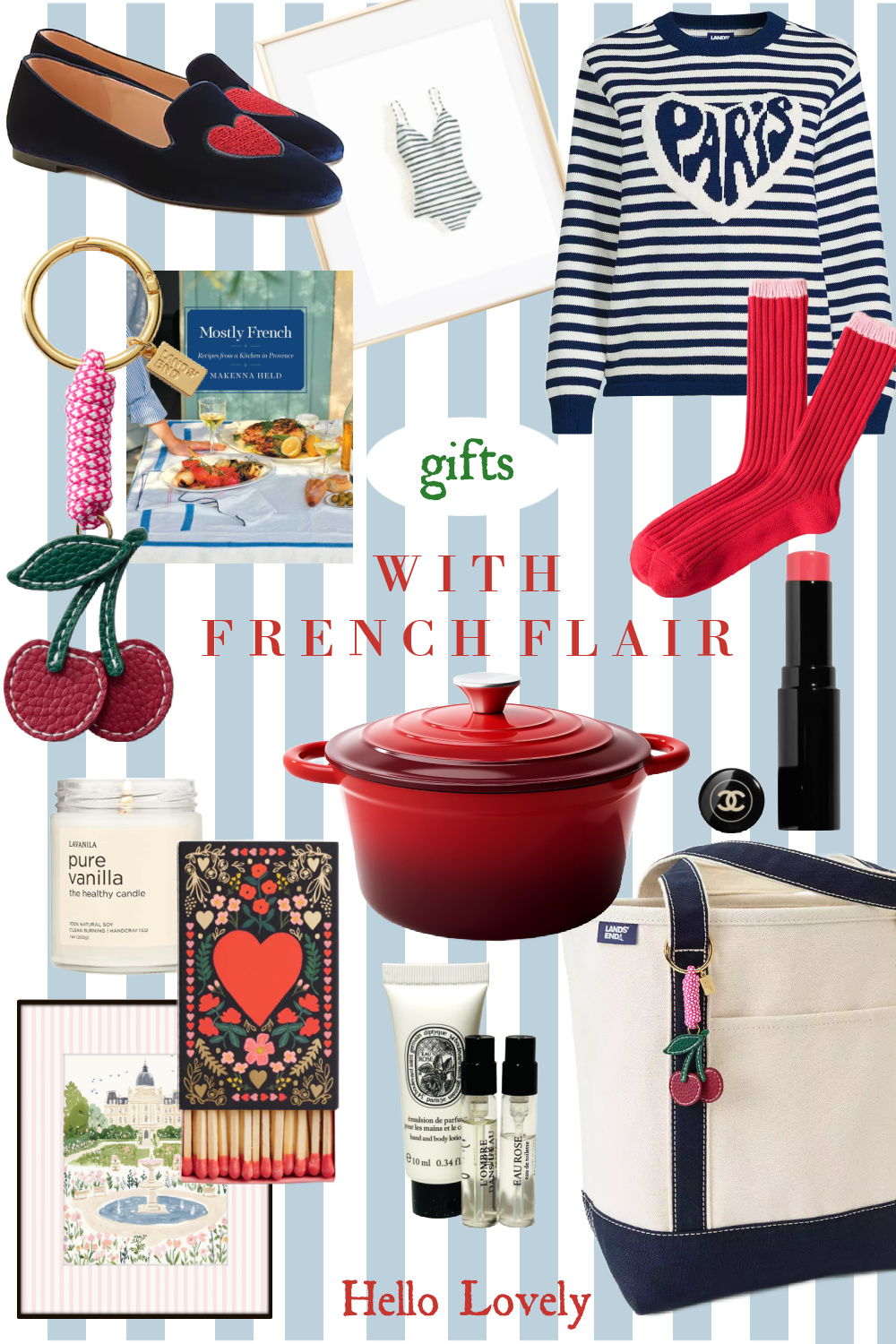 An affordable gift guide (some under $20!) with French themed ideas for Francophiles on Hello Lovely Studio. #giftideas #francophile