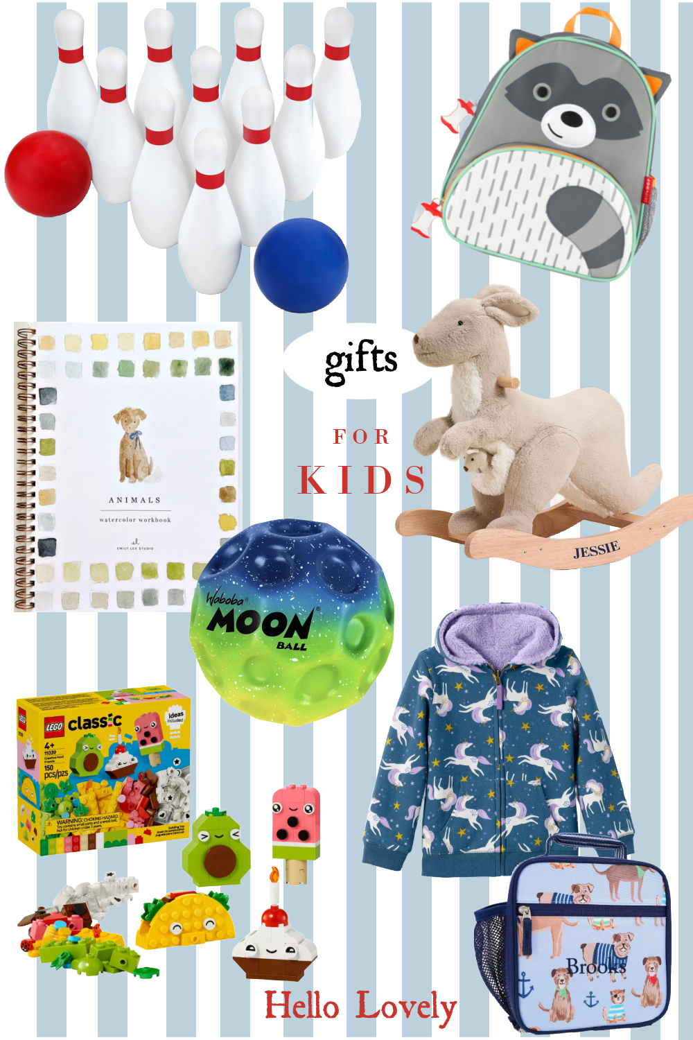 An affordable gift guide (some under $20!) with ideas for kids of all ages on Hello Lovely Studio. #giftideas #kidsgifts