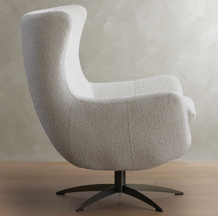 Wells tightback Swivel Chair, Pottery Barn. #eggchair #mcmfurniture