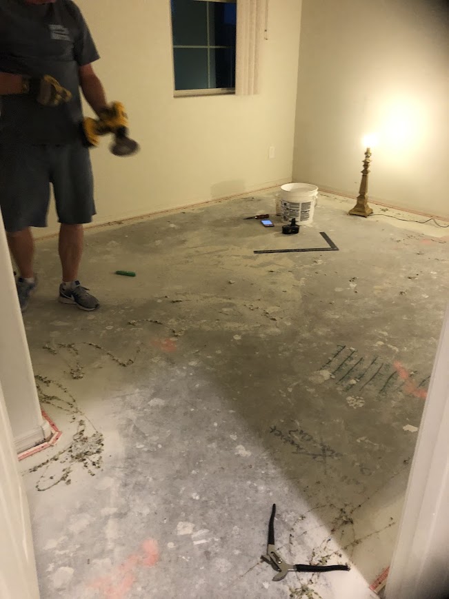 Waterproof flooring (King's Cottage Oak) DIY project at our snowbird sanctuary project - Hello Lovely Studio.