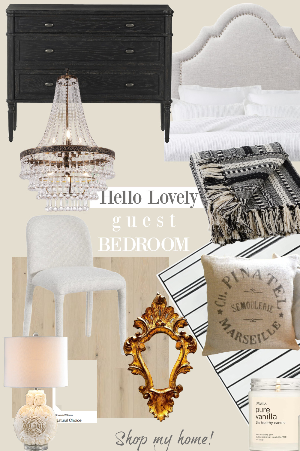 French country guest bedroom by Hello Lovely - shop my home.