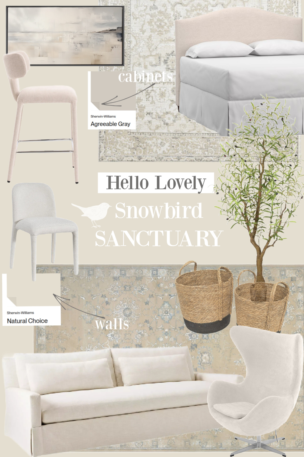 Shop furniture, paint colors and accents from Hello Lovely's Snowbird Sanctuary home in Arizona.