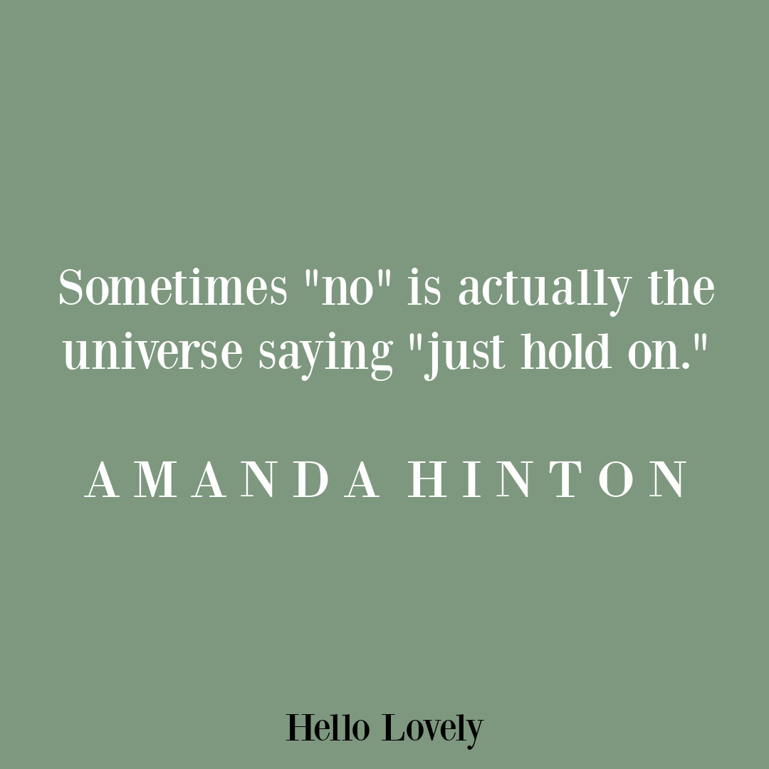 Amanda Hinton inspirational quote about discernment on Hello Lovely Studio.