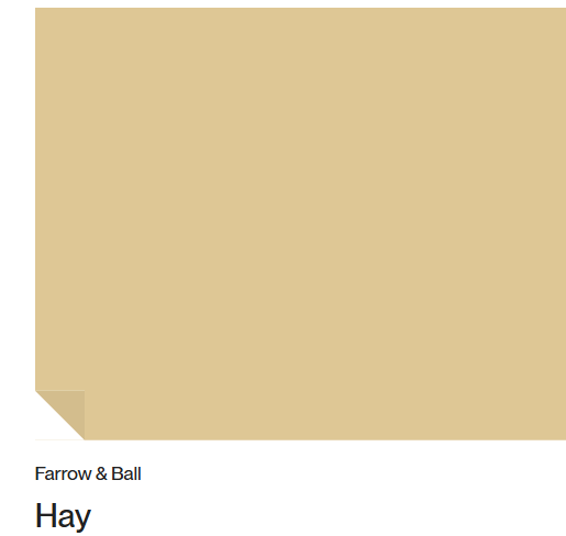Farrow & Ball Hay paint color swatch. #farrowandballhay