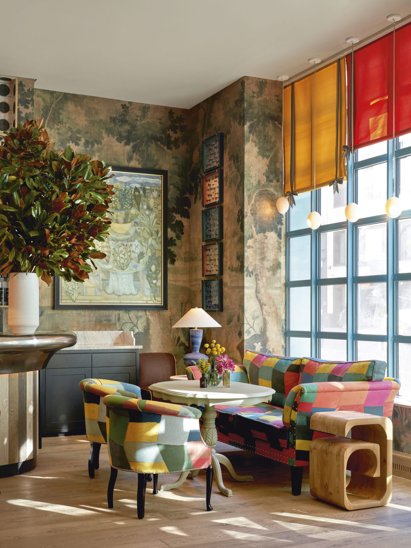 Stunning colorful interior design in Warren Street Hotel as featured in KIT KEMP Design Stories (Rizzoli, 2026)