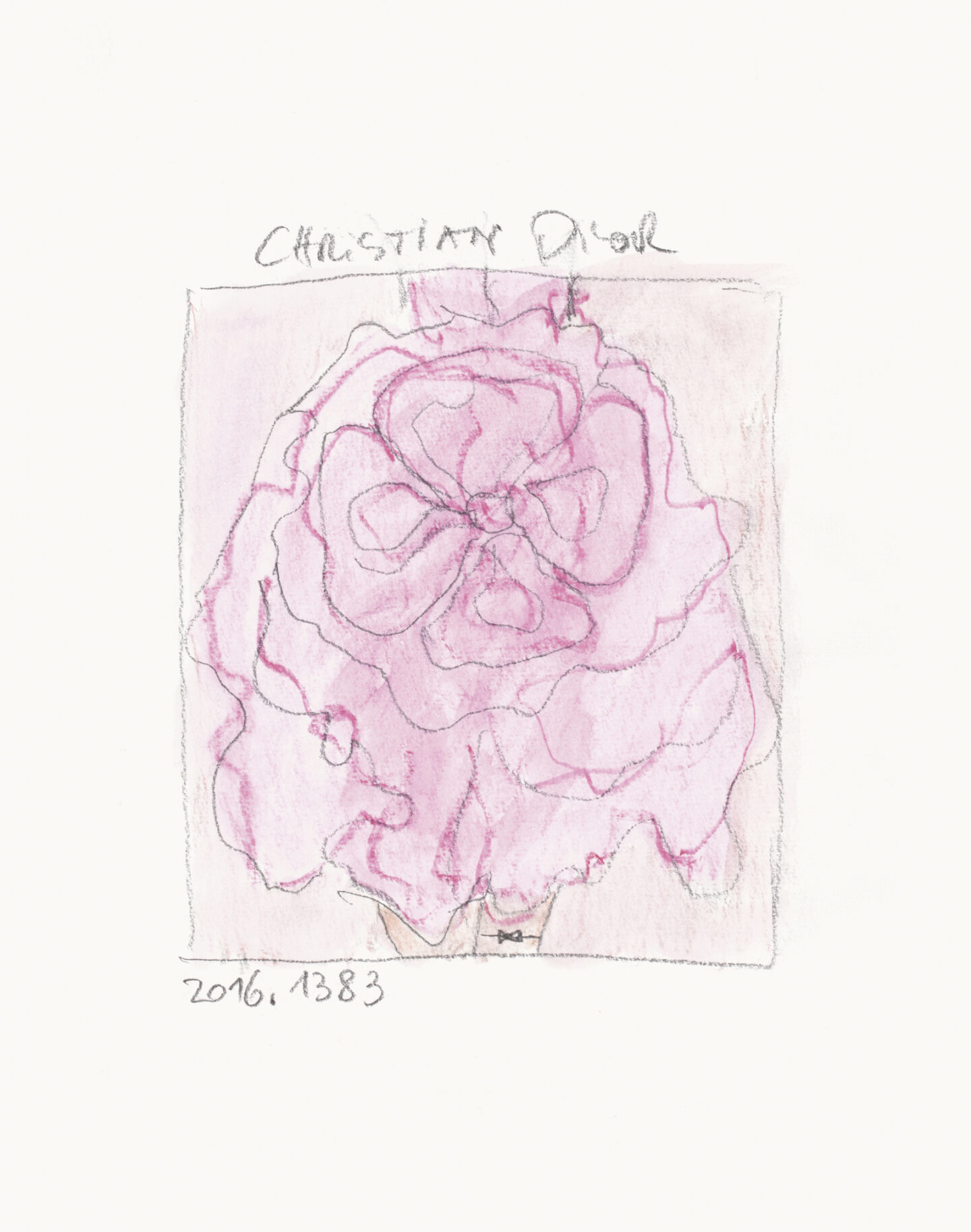 Dessin preparatoire pour Opera Bouffe 1956, serie Dior Heritage, 2025, UBS House of Craft en collaboration avec CR Studio et Dior. NIEDERMAIR, Dior. Drawing, photography (Rizzoli, 2026)