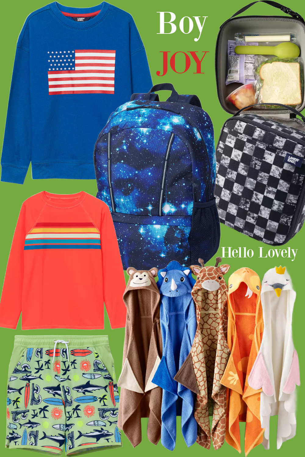 Boy JOY - kids for boys you'll love from Land's End including clothing, totes and towels on Hello Lovely Studio,