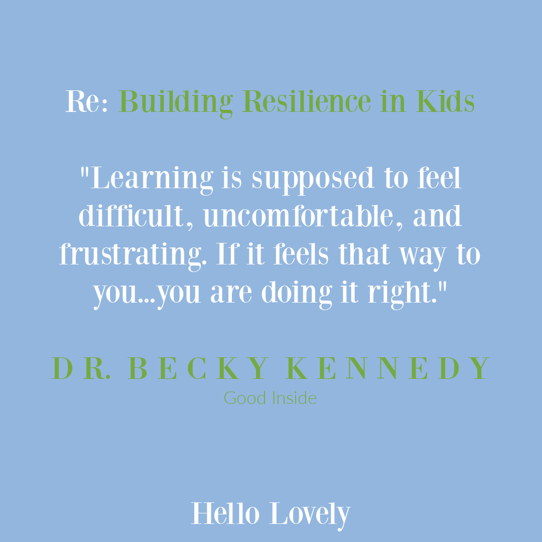 Parenting quote from Dr. Becky Kennedy and her book, GOOD INSIDE on Hello Lovely Studio.