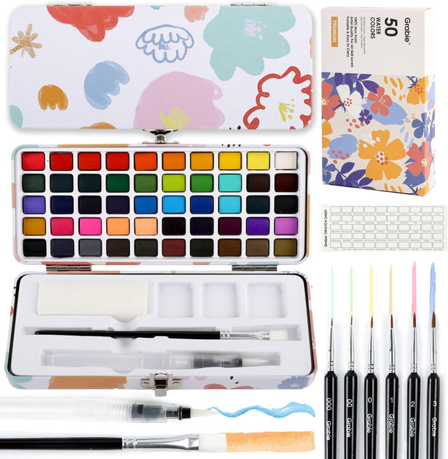 Grabie 50 color watercolor set.