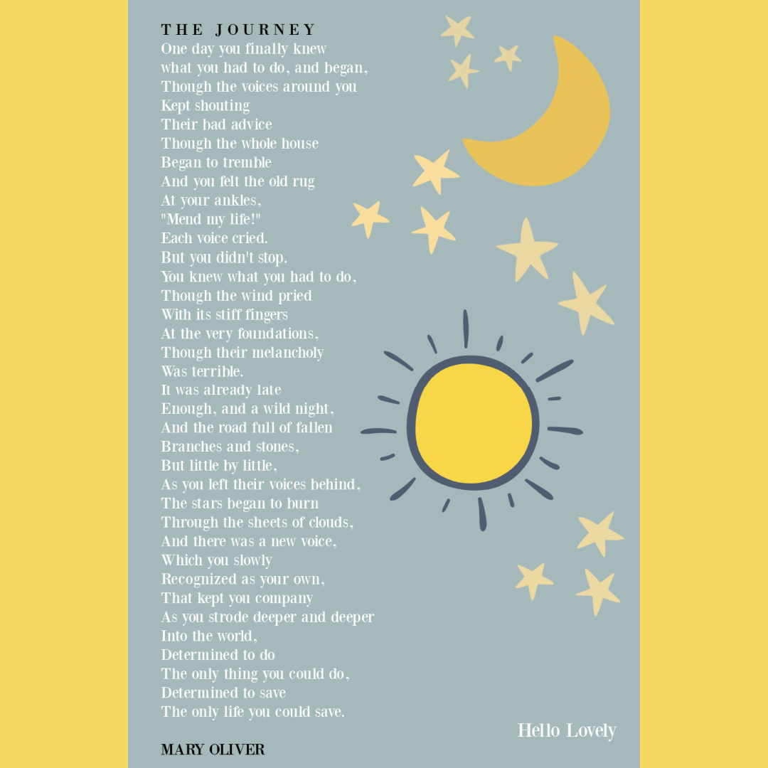 Nature poetry by Mary Oliver to inspire insight, wisdom, hope, and depth - on Hello Lovely Studio.