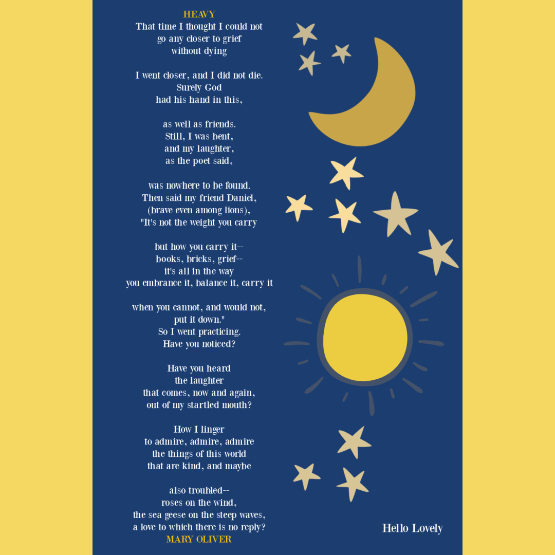Nature poetry by Mary Oliver to inspire insight, wisdom, hope, and depth - on Hello Lovely Studio.