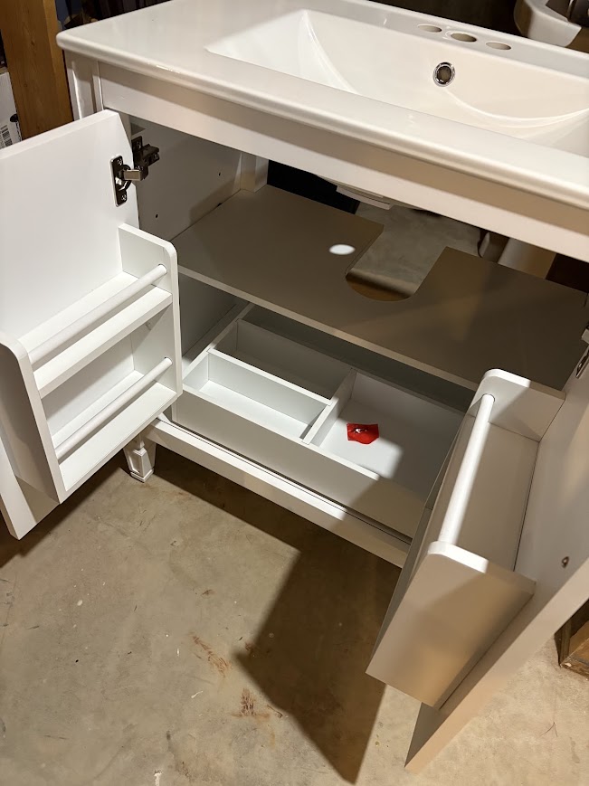 Classic white vanity, Wayfair.