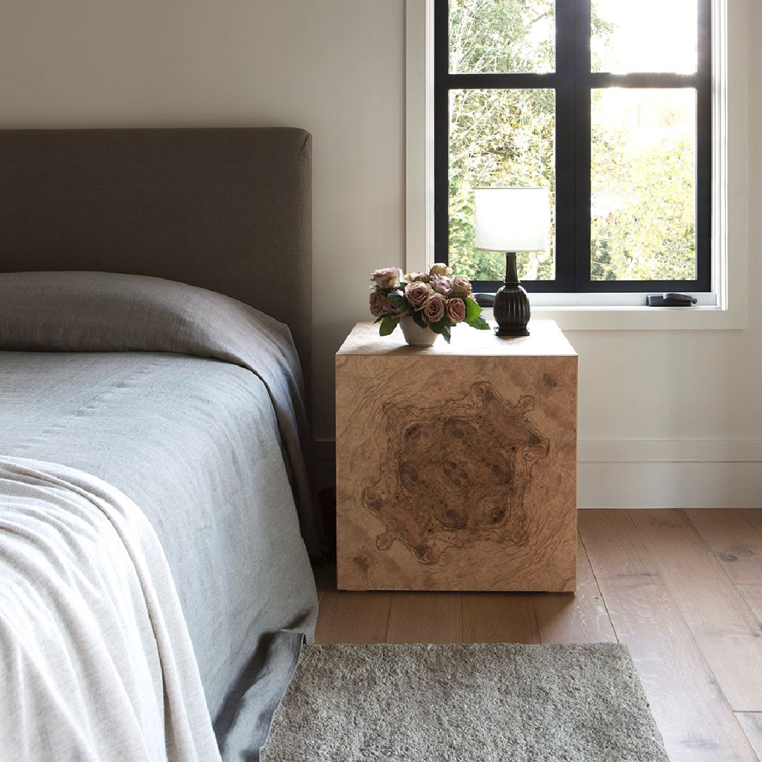 Bedroom with minimal design, luxurious architecture, and natural finishes - Clements Design. #understatedluxury #minimaldecor