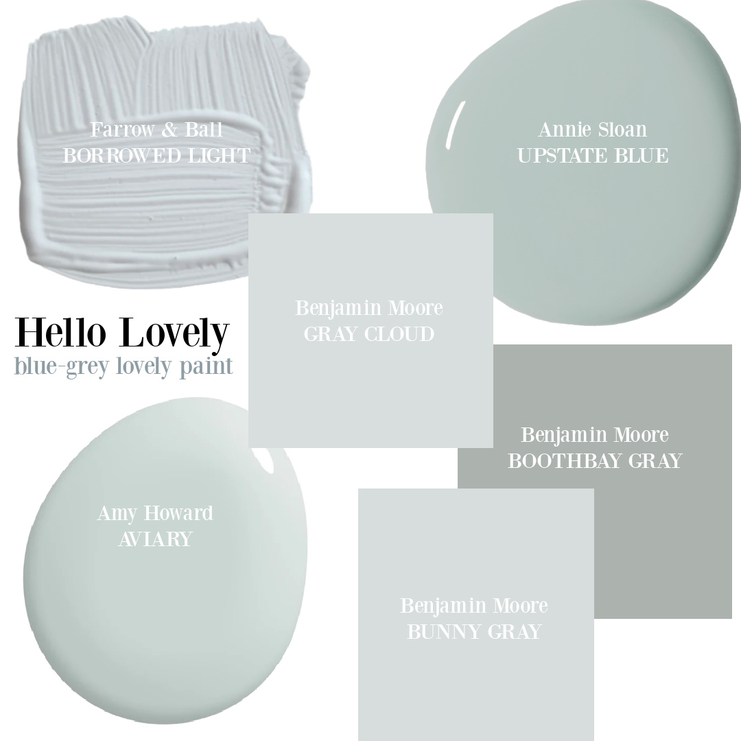 Hello Lovely blue-grey paint color ideas.