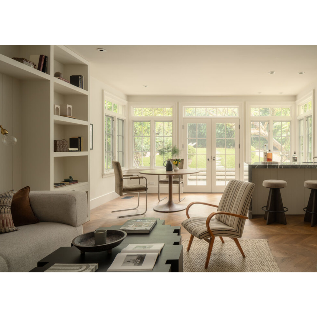 Modern French interiors (Clements Design) in a Hidden Hills, CA storybook home with neutral decor and famous owners including Jennifer Lawrence, Jessica Simpson, and Ellen DeGeneres - Realtor.com