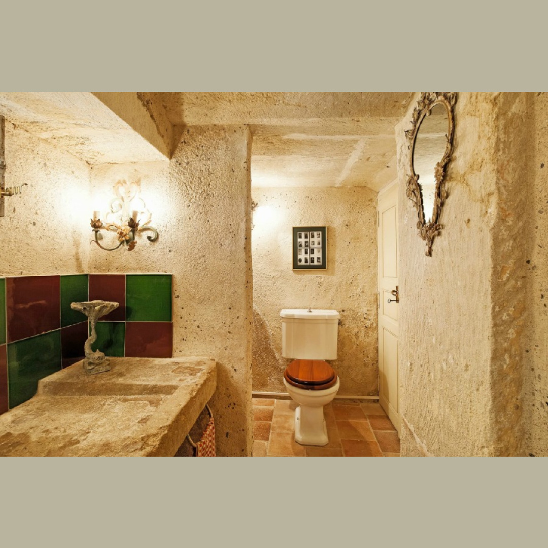 Traditional French country design and colors inside Chateau Mireille - Your Haven In.