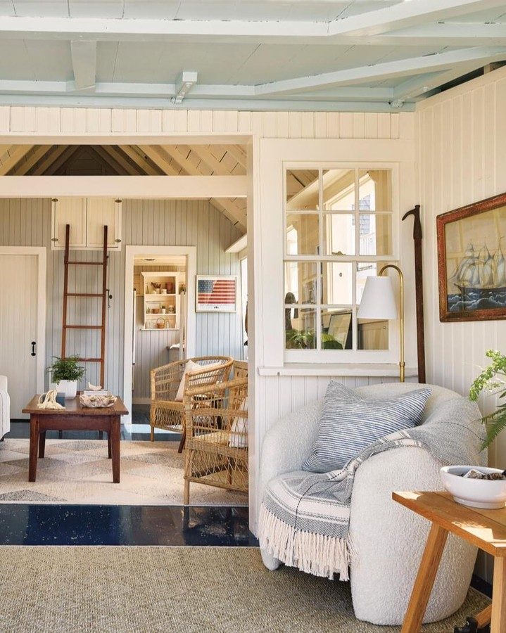 Coastal cottage in Nantucket (Lydia Cottage) featured in Coastal Living.