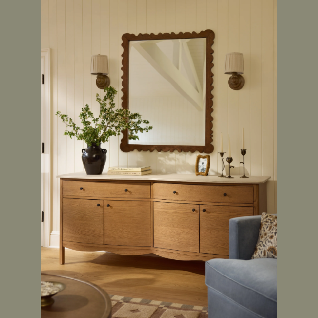 Longton Mantel Mirror designed by Ginny MacDonald for Lulu & Georgia.