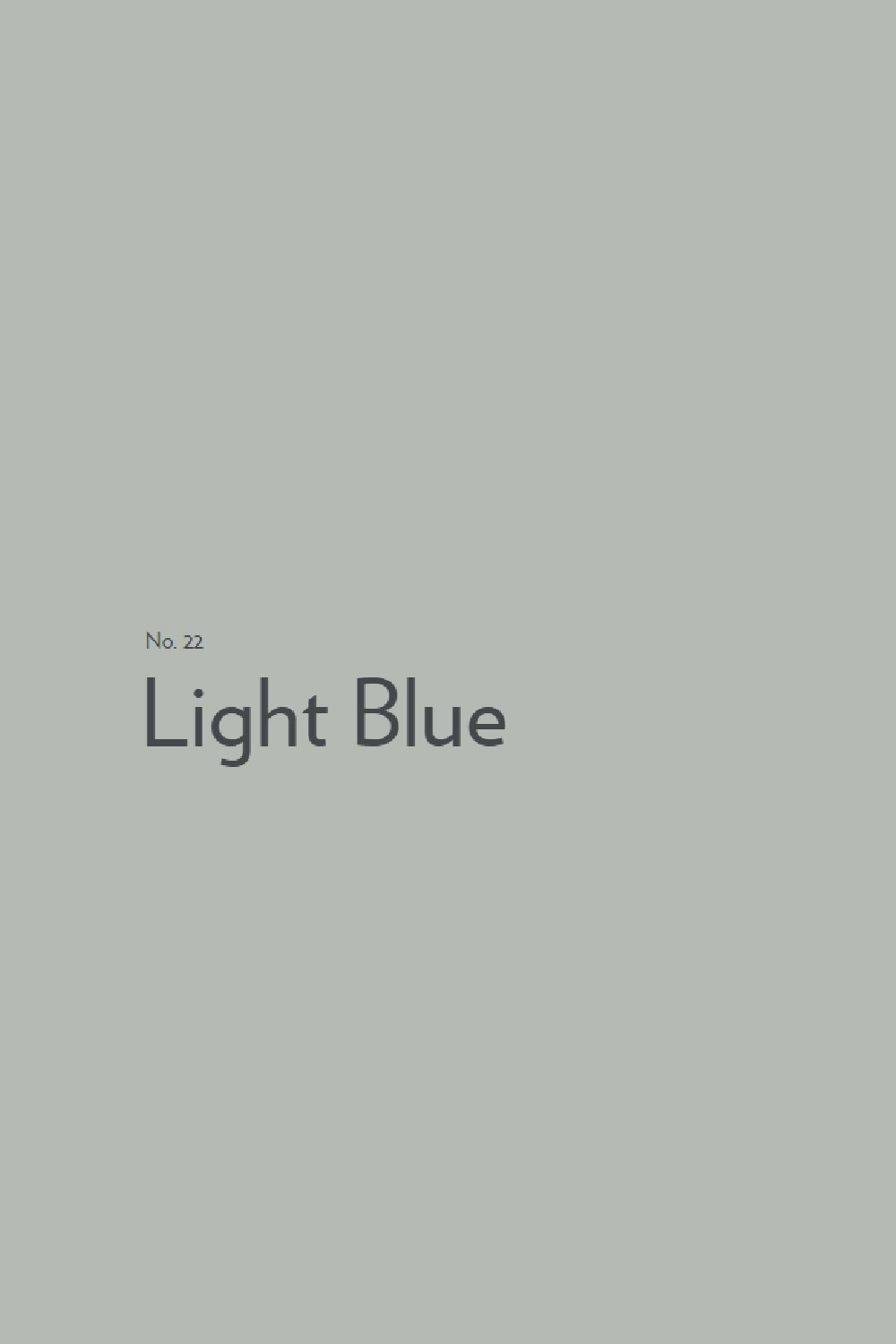 Farrow & Ball Light Blue No. 22 paint color swatch.