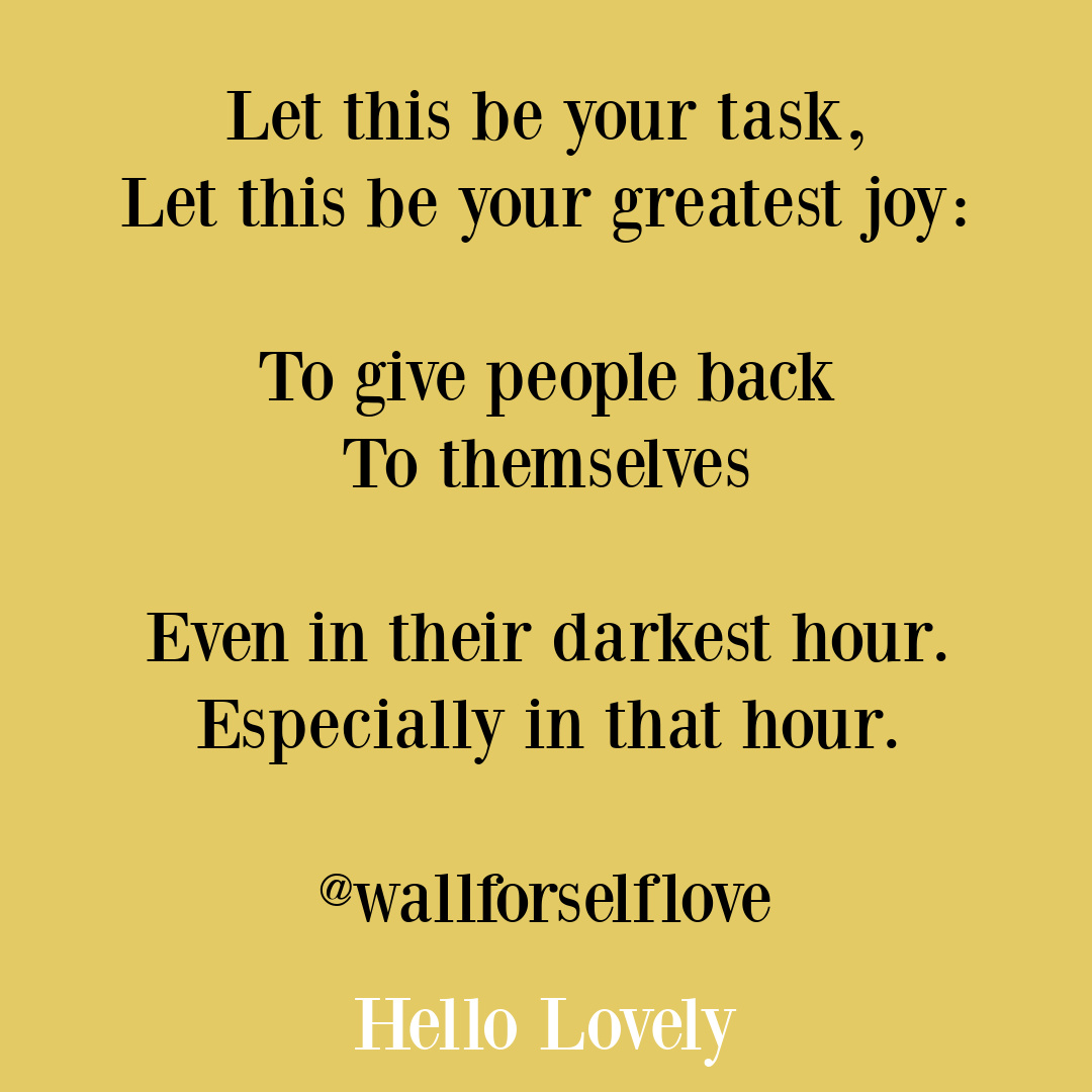 Healing and encouragement quote from wallforselflove on Hello Lovely Studio.