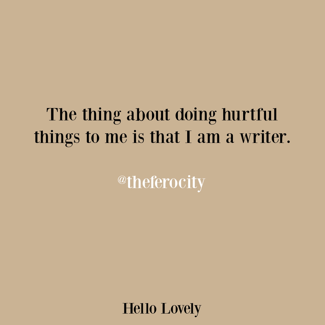 Sarcastic tweet for writers from theferocity on Hello Lovely Studio.