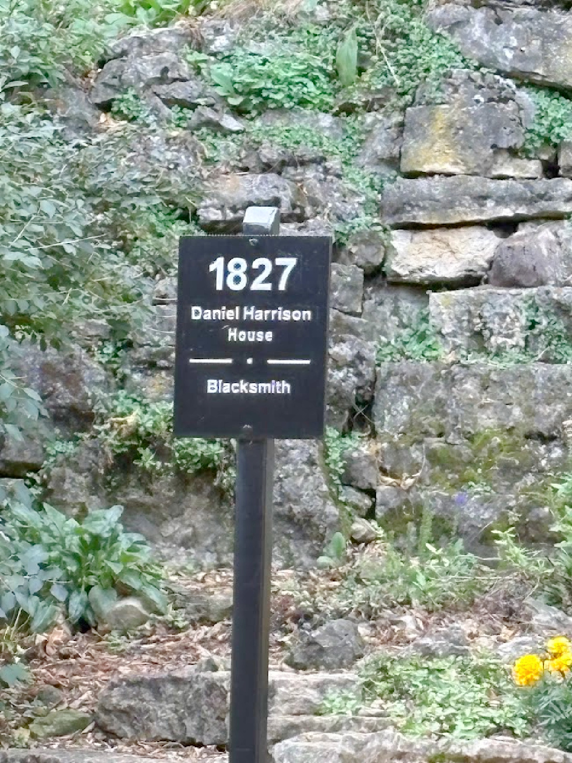 Historic Galena, IL limestone house built in 1827 - Daniel Harrison House (458 Dewey Ave) - photo by Hello Lovely Studio.