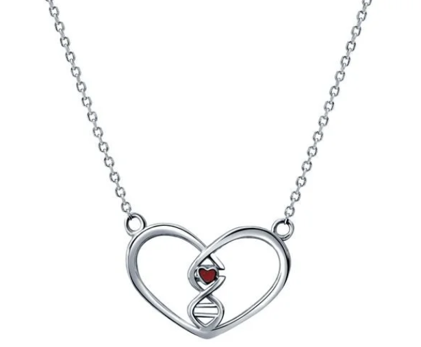 Heartstrand necklace, BrokenGene Jewelry on Hello Lovely. #brca1 #brca2